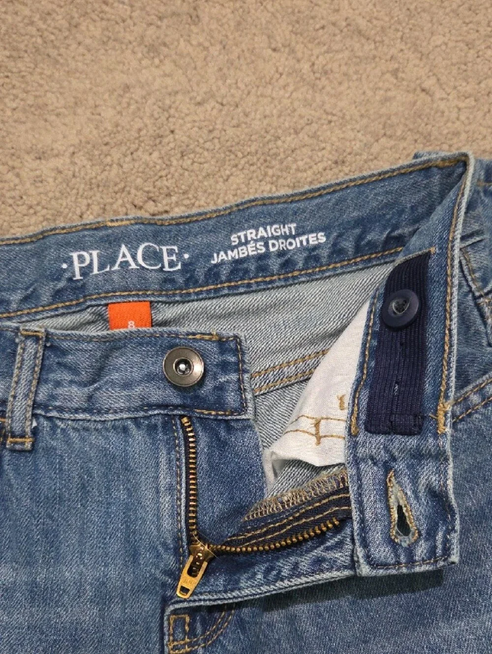 The Children's Place Straight-Leg Jeans in Medium Blue Denim